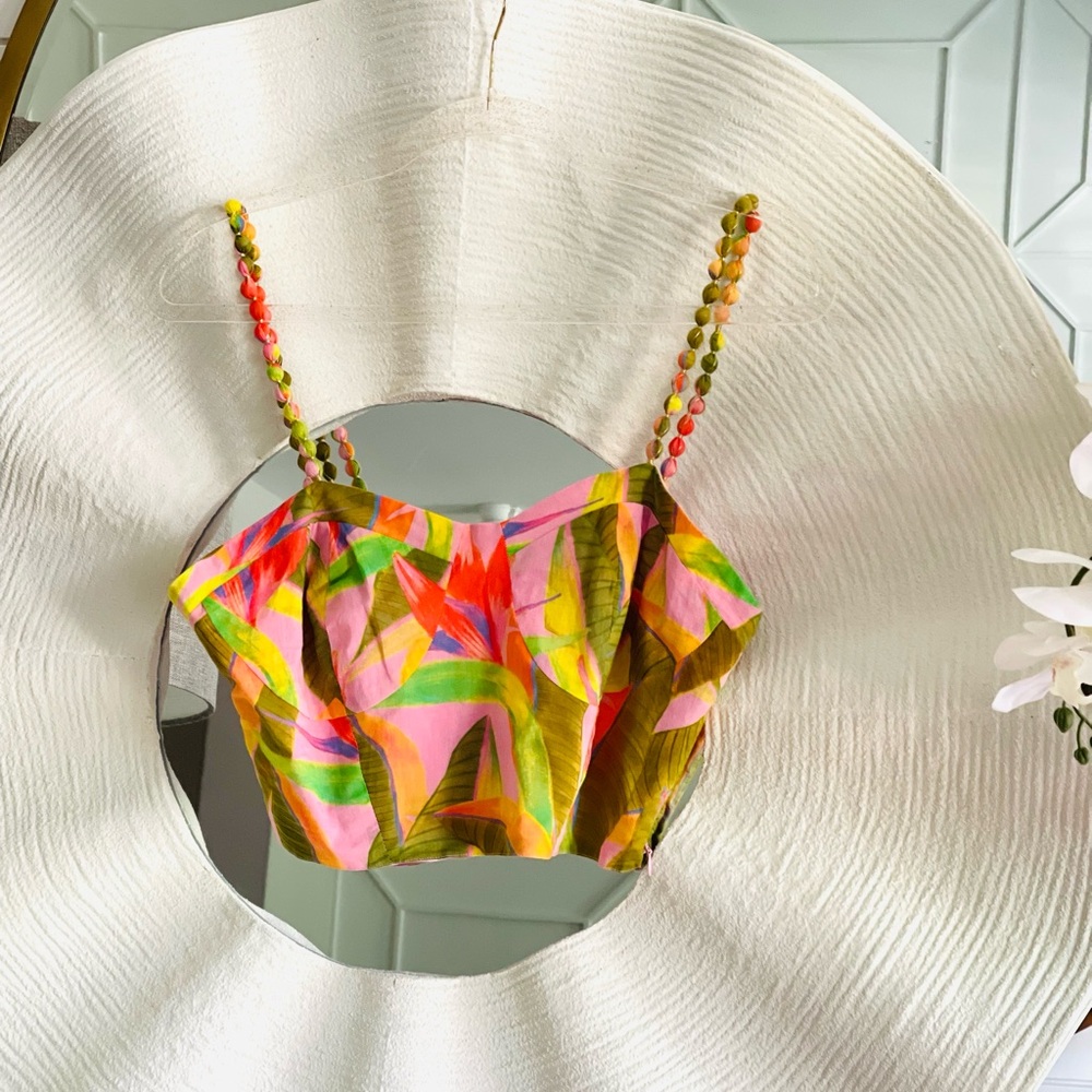 FARM Rio Multicolor Tropical Crop Top - Picture 8 of 8